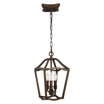 Feiss Lampada a sospensione piccola in acciaio dal design moderno con 3 lampadine Yarmouth