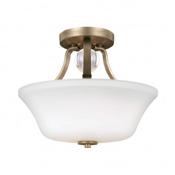 Feiss Lampada da soffitto moderna in acciaio con diffusore in vetro opalino Evington