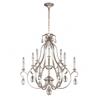 Feiss Lampadario dal design classico grande con struttura in acciaio a 9 luci DeWitt