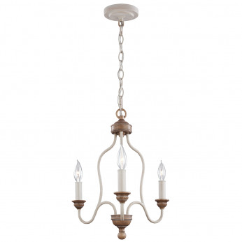 Feiss Lampadario medio in acciaio da salotto in stile classico con 3 lampadine Hartsville