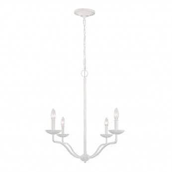 Feiss Lampadario moderno piccolo in acciaio con diffusori senza paralumi a 4 luci Annie