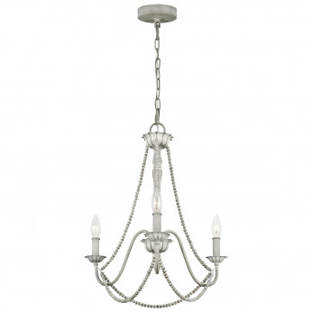 Feiss Lampadario piccolo classico in acciaio e strass in legno con 3 luci Maryville
