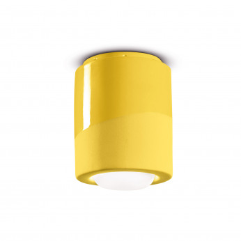 FerroLuce Faretto da soffitto grande rotondo interamente in ceramica dal design moderno Pi
