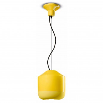 FerroLuce Lampada a sospensione con diffusore piccolo in ceramica dal design moderno decò Bellota