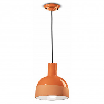 FerroLuce Lampada a sospensione con diffusore in ceramica dalle linee moderne decò Caxixi