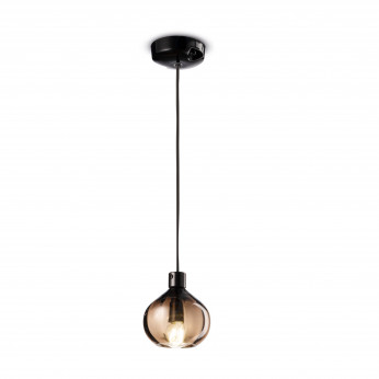 FerroLuce Lampada a sospensione con diffusore in vetro dal design moderno Afoxé