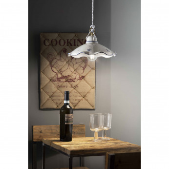 FerroLuce Lampada a sospensione con struttura in ceramica dal design classico e rustico Belluno