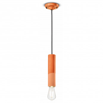 FerroLuce Lampada a sospensione grande rotonda interamente in ceramica dal design moderno Pi