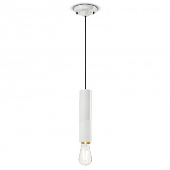 FerroLuce Lampada a sospensione grande rotonda interamente in ceramica dal design moderno Pi