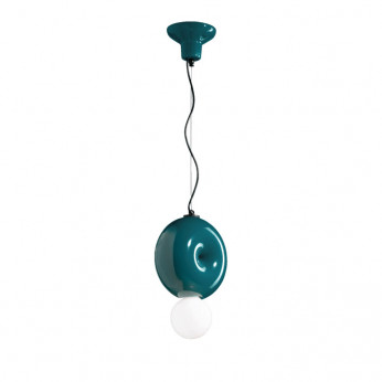 FerroLuce Lampada a sospensione in ceramica con diffusore in vetro dal design moderno Bumbum