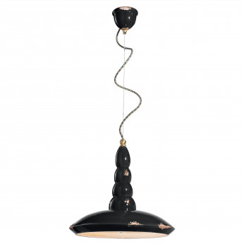 FerroLuce Lampada a sospensione in ceramica diffusore a cono dal design moderno industrial Vague