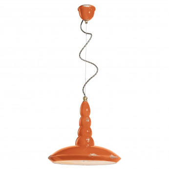 FerroLuce Lampada a sospensione in ceramica diffusore a cono dal design moderno industrial Vague