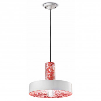 FerroLuce Lampada a sospensione interamente in ceramica decorata a mano dal design moderno Pi
