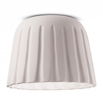FerroLuce Lampada da soffitto grande con paralume in ceramica dalle linee moderne decò Madame Gres