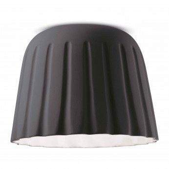 FerroLuce Lampada da soffitto grande con paralume in ceramica dalle linee moderne decò Madame Gres