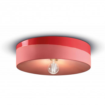 FerroLuce Plafoniera a soffitto grande rotonda interamente in ceramica dal design moderno Pi