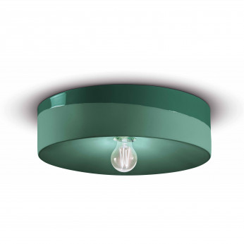 FerroLuce Plafoniera a soffitto grande rotonda interamente in ceramica dal design moderno Pi
