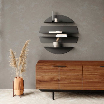 Umbra Set di 4 mensole da parete in metallo piegato dalle linee moderne