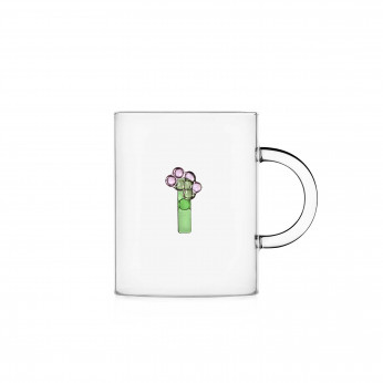 Ichendorf Mug in vetro con alfabeto fiorito lettera "I" GreenWood