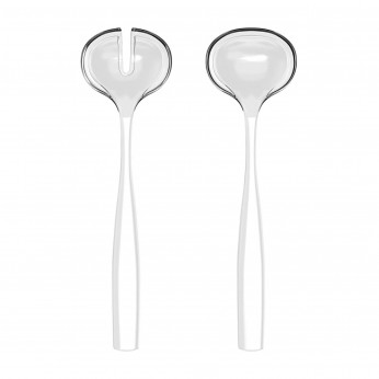 Guzzini Set posate per insalata in eco-plastica dal design moderno Dolcevita