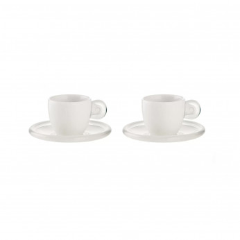 Guzzini Tazzine da caffè con piattini Set 2pz Gocce