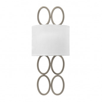 Hinkley Applique a parete in acciaio con diffusore moderno in lino a 2 luci E14 Jules