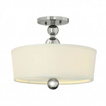 Hinkley Lampada a soffitto in acciaio diffusore in tessuto e vetro dal design moderno Zelda