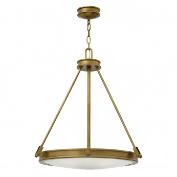 Hinkley Lampada a sospensione in acciaio diffusore in vetro a 4 luci design moderno Collier