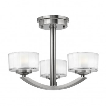 Hinkley Lampada da soffitto da arredo con 3 diffusori in vetro con luce a LED G9 Meridian