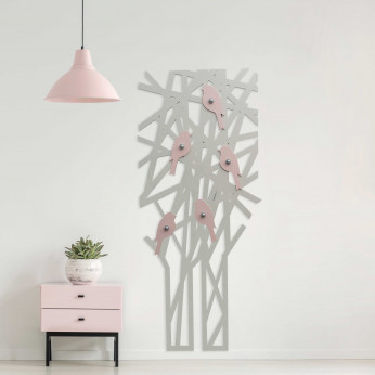 I Dettagli Appendiabiti da parete con struttura in legno dal design moderno Magritte