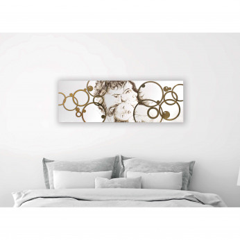 I Dettagli Capezzale moderno in legno con raffigurazione incisa a laser 150x50 Sagrada Familia