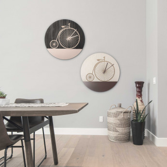 I Dettagli Orologio da parete rotondo con struttura in legno dal design moderno ed elegante Copenaghen