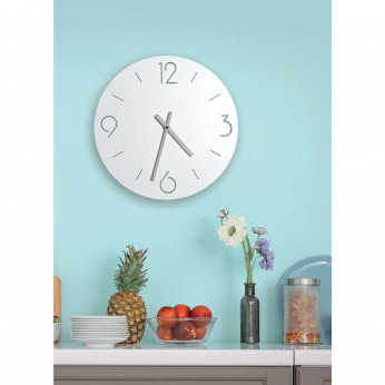 I Dettagli Orologio da parete rotondo dal design moderno con struttura in legno Augusto