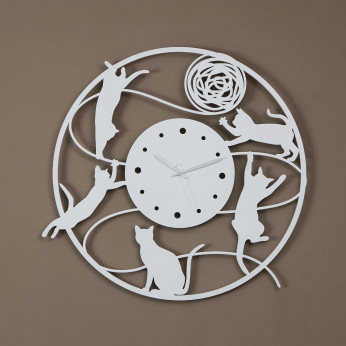 I Dettagli Orologio da parete rotondo in legno dal design moderno ed elegante Gomitolo