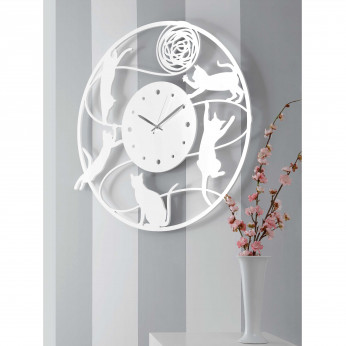 I Dettagli Orologio da parete rotondo in legno dal design moderno ed elegante Gomitolo