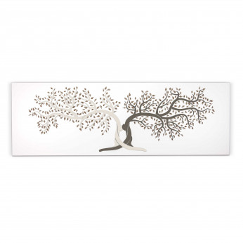 I Dettagli Quadro moderno interamente in legno con raffigurazione incisa a laser 150x50 Life