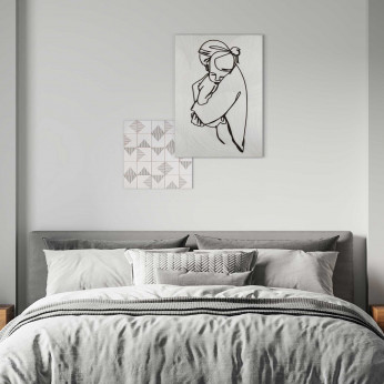 I Dettagli Set 2 pezzi capezzale moderno interamente in legno con incisioni laser Maman