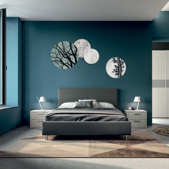 I Dettagli Set 4 pezzi quadri a pannello in legno con incisione laser dal design moderno Kyoto