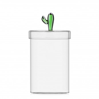Ichendorf Barattolo in vetro dal design moderno "Cactus Fiore" Desert Plants