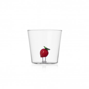 Ichendorf Bicchiere tumbler in vetro per acqua con fragola Fruits and Flower