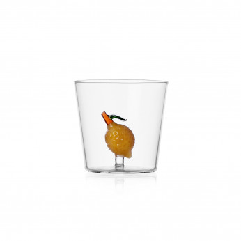 Ichendorf Bicchiere tumbler in vetro per acqua con limone Fruits and Flower