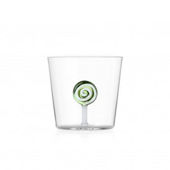 Ichendorf Bicchiere Tumbler per acqua in vetro dal design moderno "Lecca Lecca" Sweet&Candy