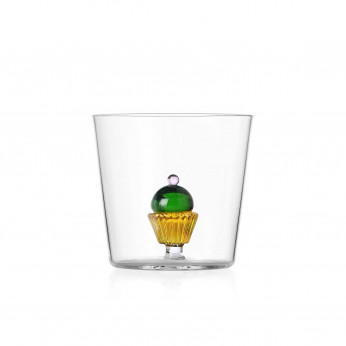 Ichendorf Bicchiere Tumbler per acqua in vetro dal design moderno "Pasticcino" Sweet&Candy