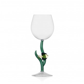 Ichendorf Calice in vetro con pesciolino dal design moderno ed elegante Marine Garden