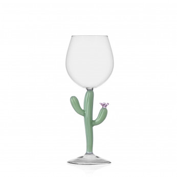 Ichendorf Calice in vetro dal design moderno con Cactus Desert Plants