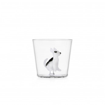 Ichendorf Tumbler in vetro con Bull Terrier Dogs