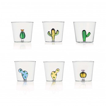 Ichendorf Set 6 pezzi Bicchieri tumbler assortiti Desert Plants