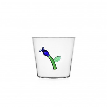 Ichendorf Tumbler in vetro con fiore decorativo design artigianale e colorato Botanica