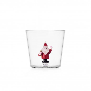 Ichendorf Tumbler in vetro versione natalizia con babbo natale con sacco Christmas Tales