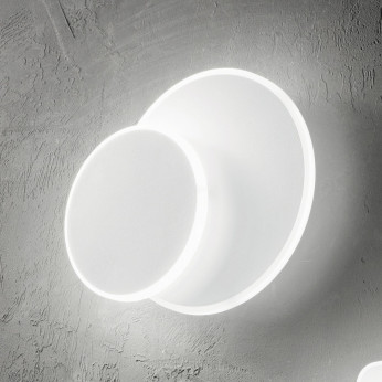Ideal lux Applique a led con struttura rotonda in alluminio e diffusore in acrilico Pouche